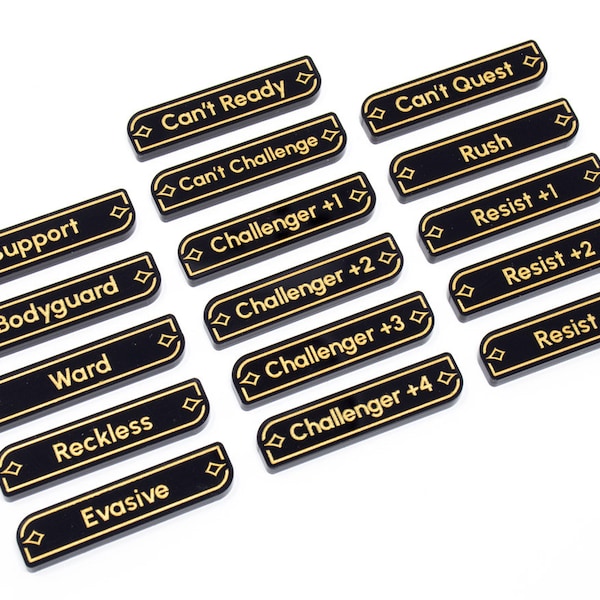 KEYWORD reminder token set compatible with Lorcana TCG