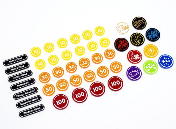 Pokemon TCG Compatible Acrylic Token Upgrade Set - Etsy