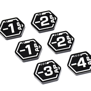AP - Minus modifiers (double sided) tokens compatible with GUNDAM TCG