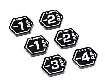 AP - Minus modifiers (double sided) tokens compatible with GUNDAM TCG