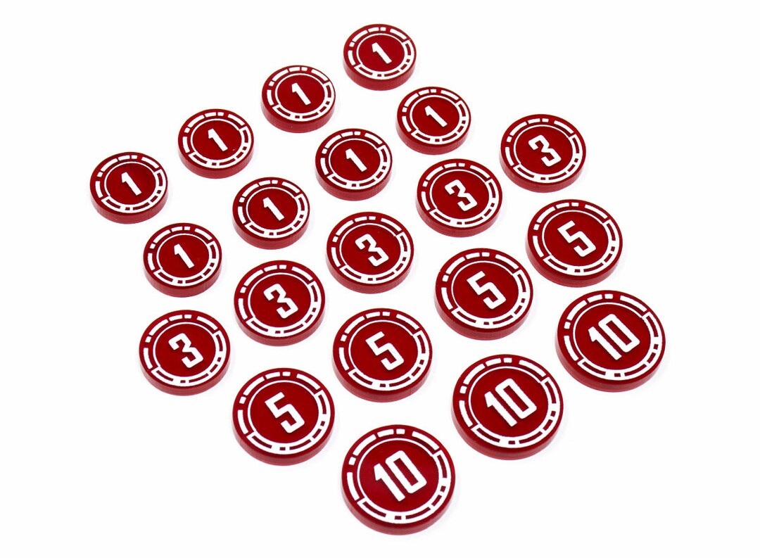 Damage Token Set (single Sided) Compatible With Star Wars Unlimited TCG ...