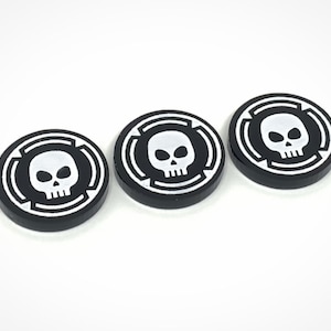 Keyforge Doom / Magic The Gathering Skull Acrylic Tokens