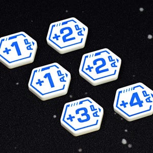 AP + Plus modifiers (double sided) tokens compatible with GUNDAM TCG