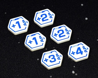 AP + Plus modifiers (double sided) tokens compatible with GUNDAM TCG