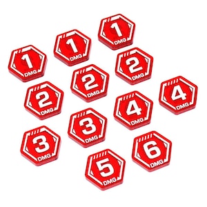 DAMAGE token set (double sided) compatible with GUNDAM TCG