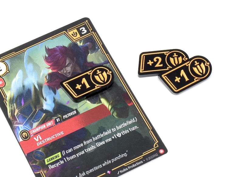 RIFTBOUND TCG compatible acrylic token upgrade set (Double-sided) image 7