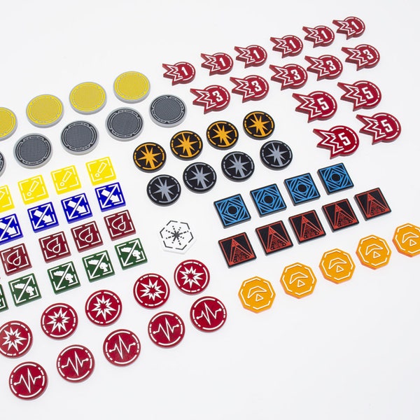 Acrylic token set compatible with Star Wars Shatterpoint