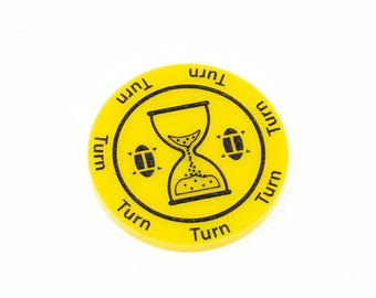 TURN (Single sided) token marker compatible with Fantasy Football Games