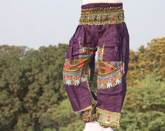 Harem Pajama Pants Indian Trousers Floral Cotton Pyjamas Baggy Harem Pants  Great For Yoga and Meditation