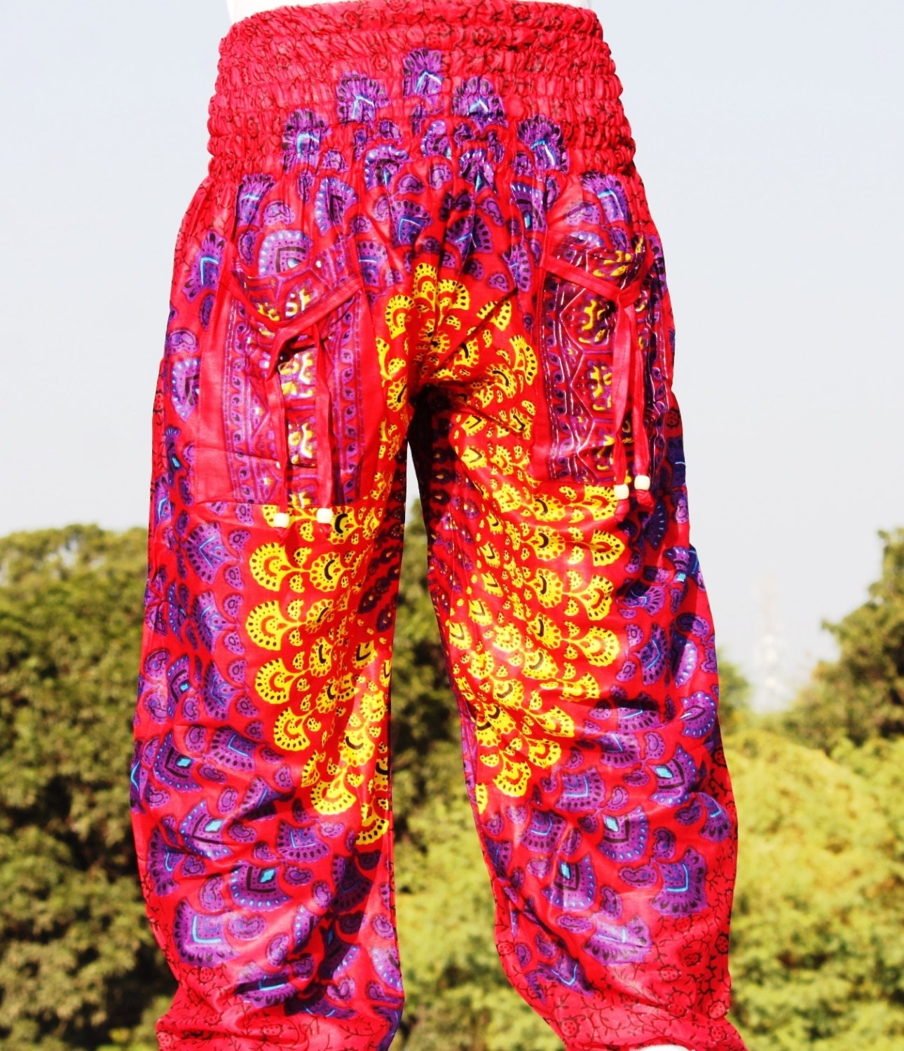 Boho Indian trousers harem pants beach wear floral harem | Etsy
