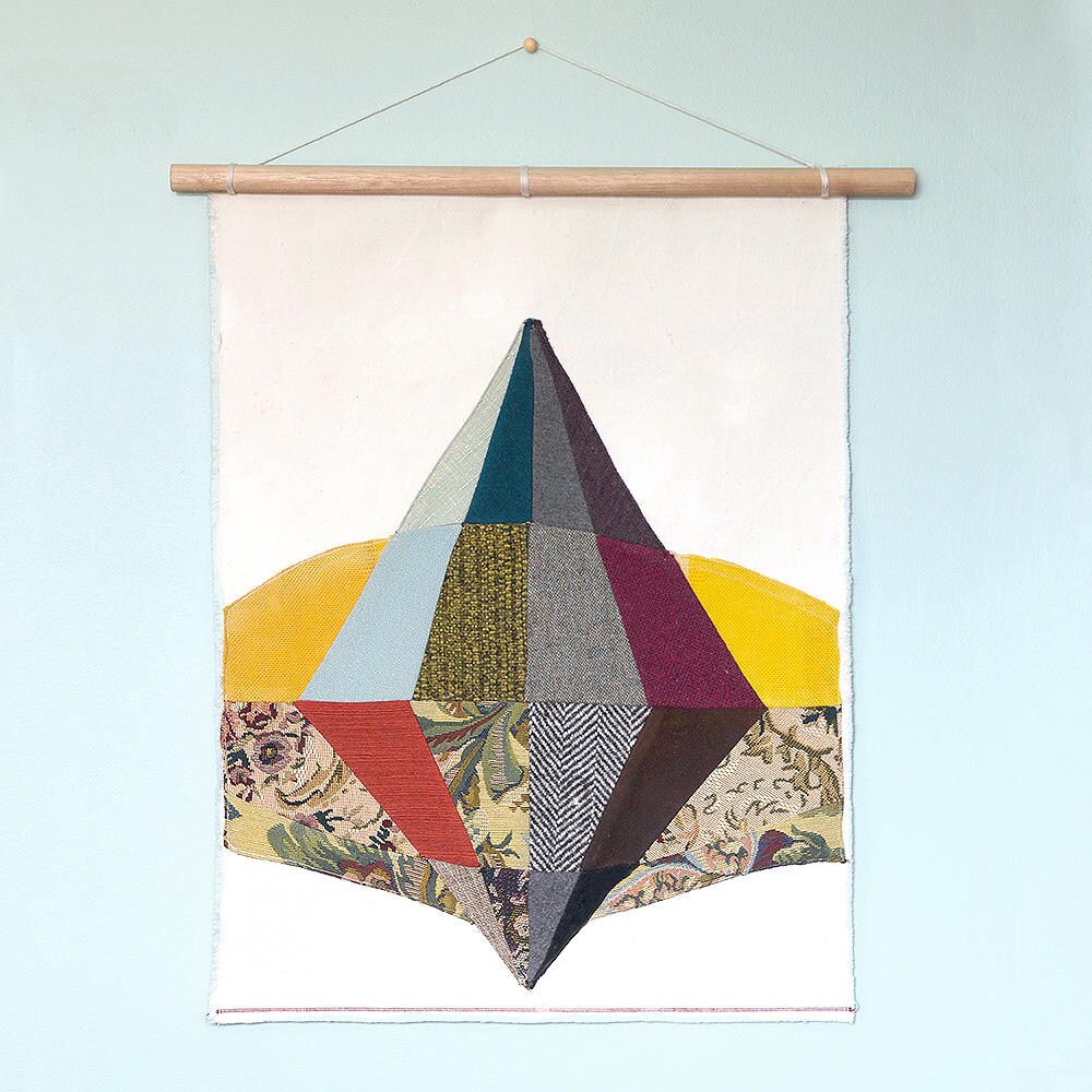 Strata Fabric Wall Hanging - Art Mural Textile, Design Boho, Décor Mural, Pièce Focale, Tapisserie G