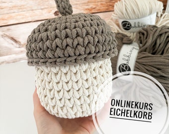 ONLINE COURSE - "German" for an acorn basket design by Haekeltraum_byChristina