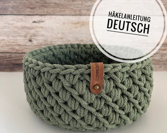 Patron PDF allemand pour panier « Citation Foot Pattern » - Design par Haekeltraum_byChristina