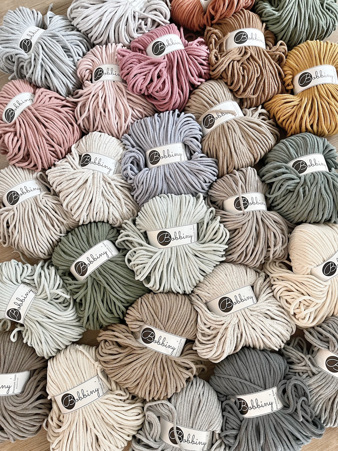 Bobbiny 100 M PREMIUM 5 Mm Braided Cord | Handmade | Craft Cord