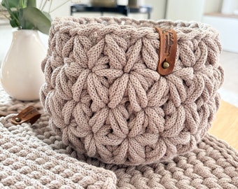 Panier au crochet « Jasmin » panier rangement ustensiles idées cadeaux