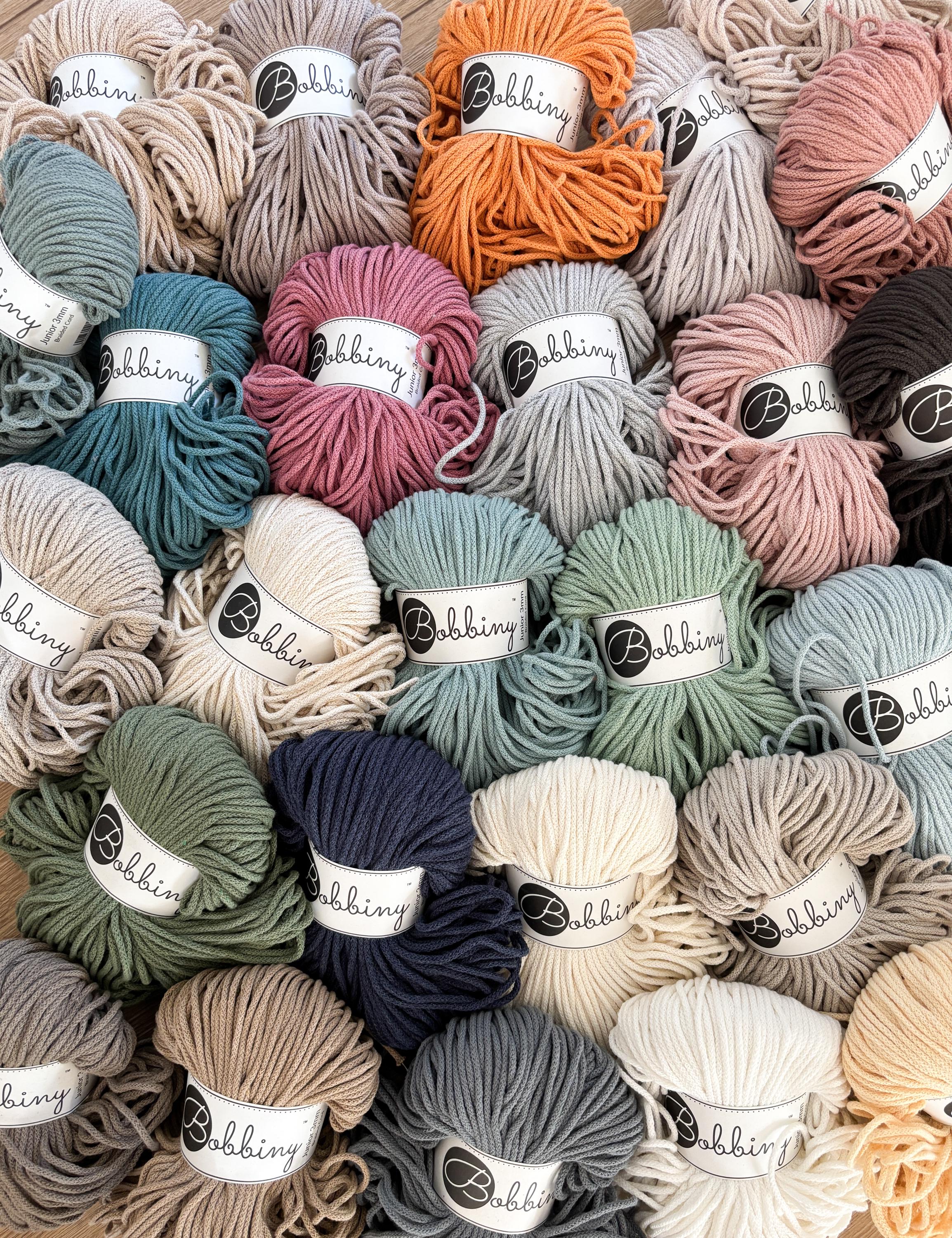 Bobbiny 100 M PREMIUM 3 Mm Braided Cord | Handmade | Craft Cord