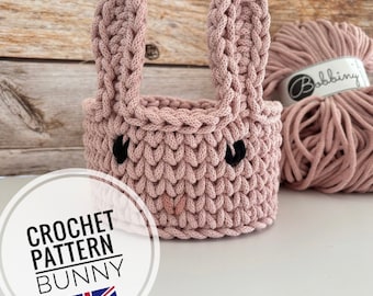 PDF Istruzioni "inglese" per un cestino "Bunny Basket" - Design di Haekeltraum_byChristina