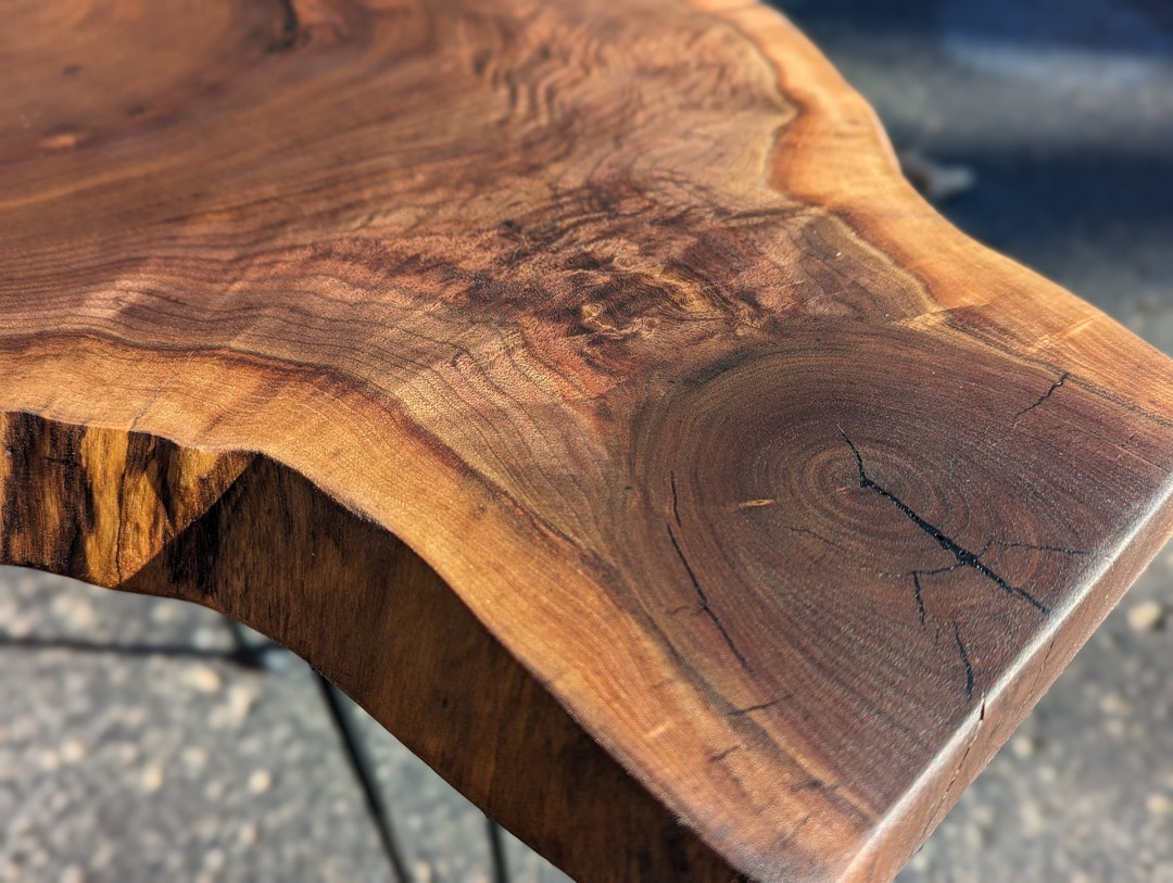 Walnut Cookie Live Edge End Tables Etsy
