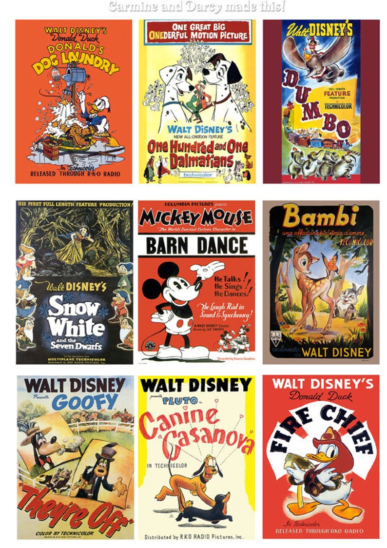 Printable Vintage Disney Posters