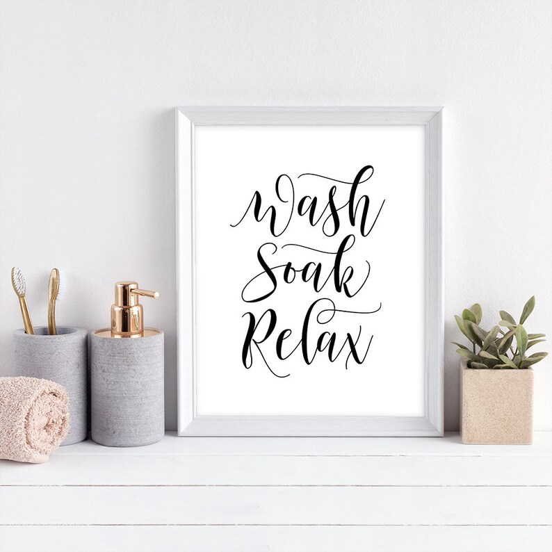 Bathroom quote art / Bathroom quote prints / Bathroom sayings Etsy