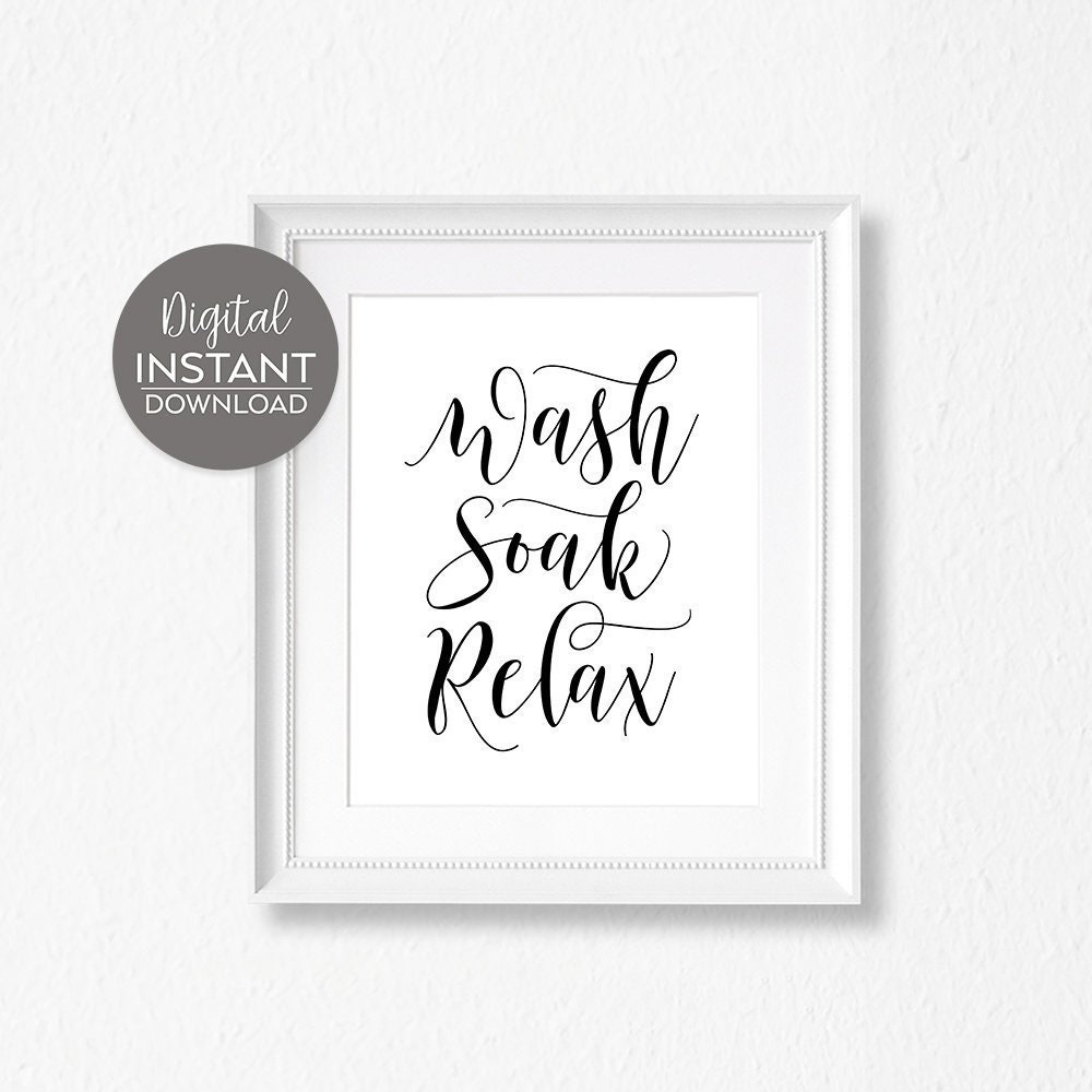 Bathroom quote art / Bathroom quote prints / Bathroom sayings Etsy