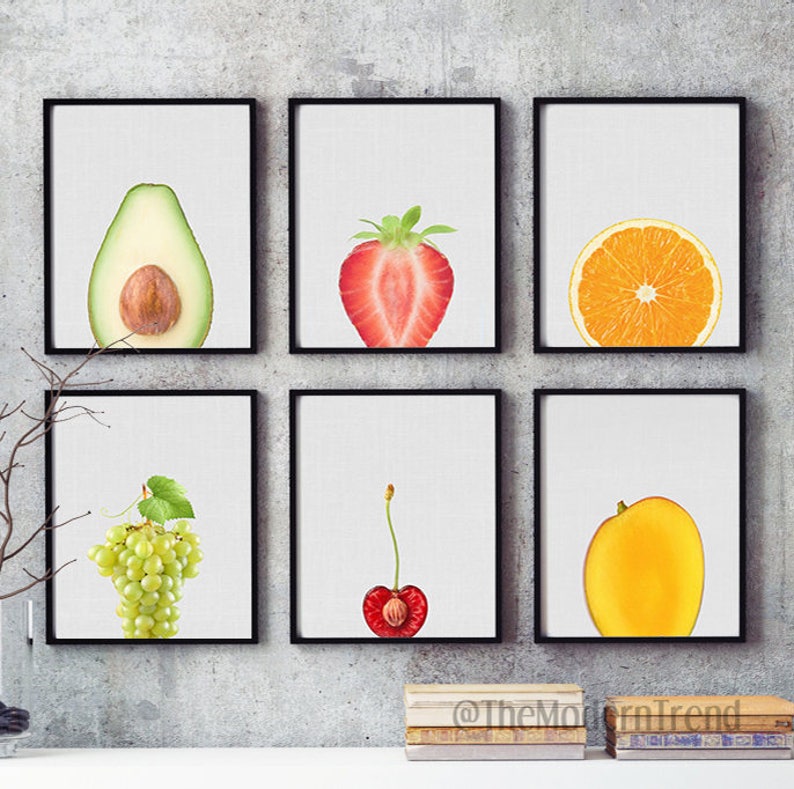 Cherry Print Food Print Food Wall Art Fruit Print Fruit Etsy