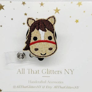 Horse retractable badge reel, medical id badge reel, nurse badge reel, teacher badge reel, farm, zoo, equestrian