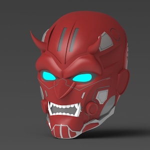 Cyber Oni Helmet 3d print STL files.