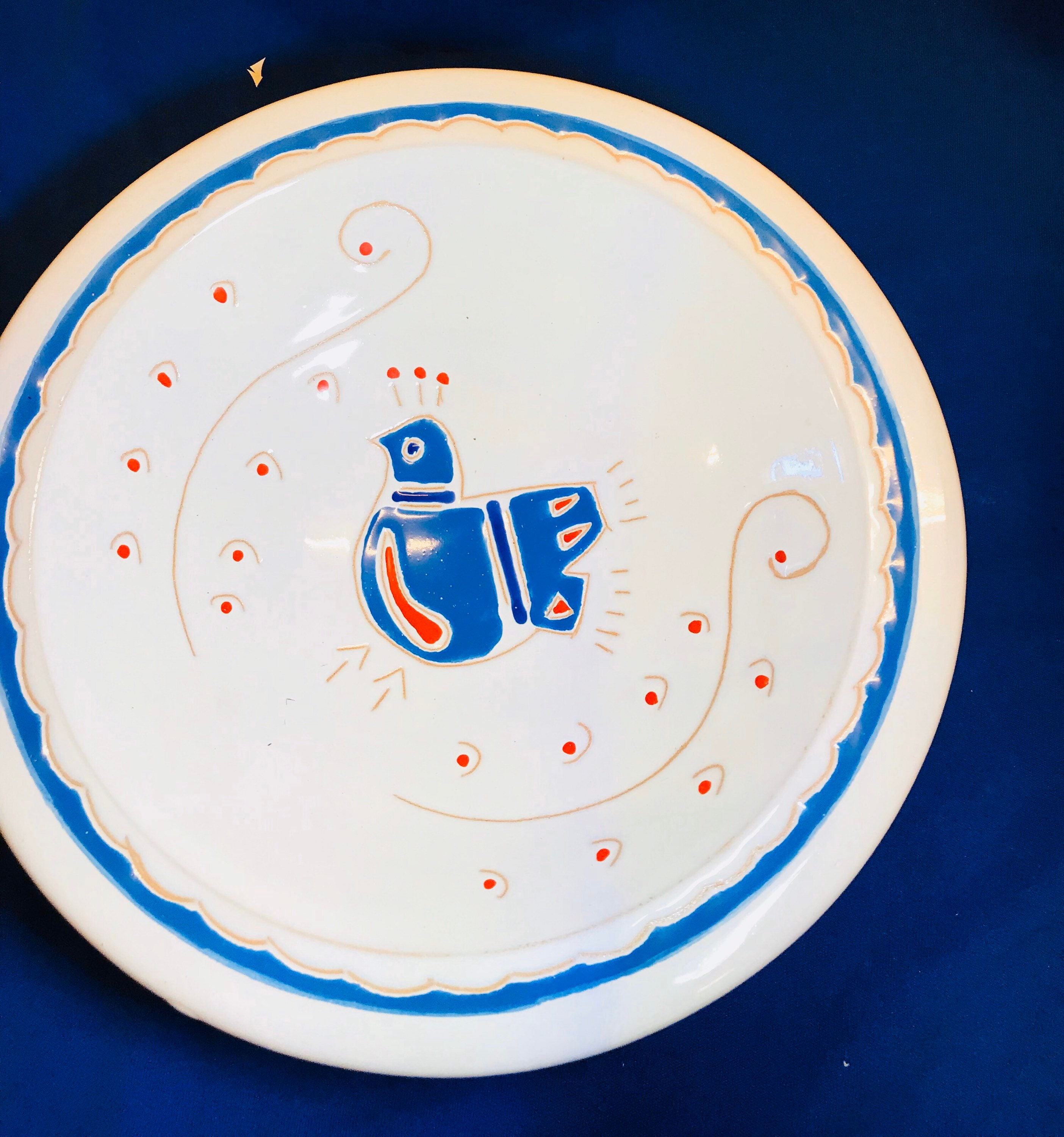 Plato decorativo de servicio de cuenco redondo de cerámica | Etsy