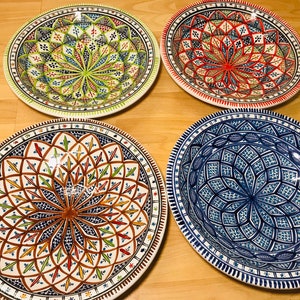 Colorful Large serving Tunisian bowls 32cm / 13inch