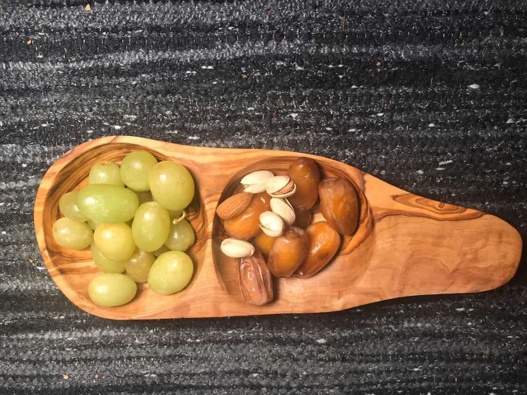 Rustic Handmade Olive Wood Nibbles Dish 27cm Length Etsy