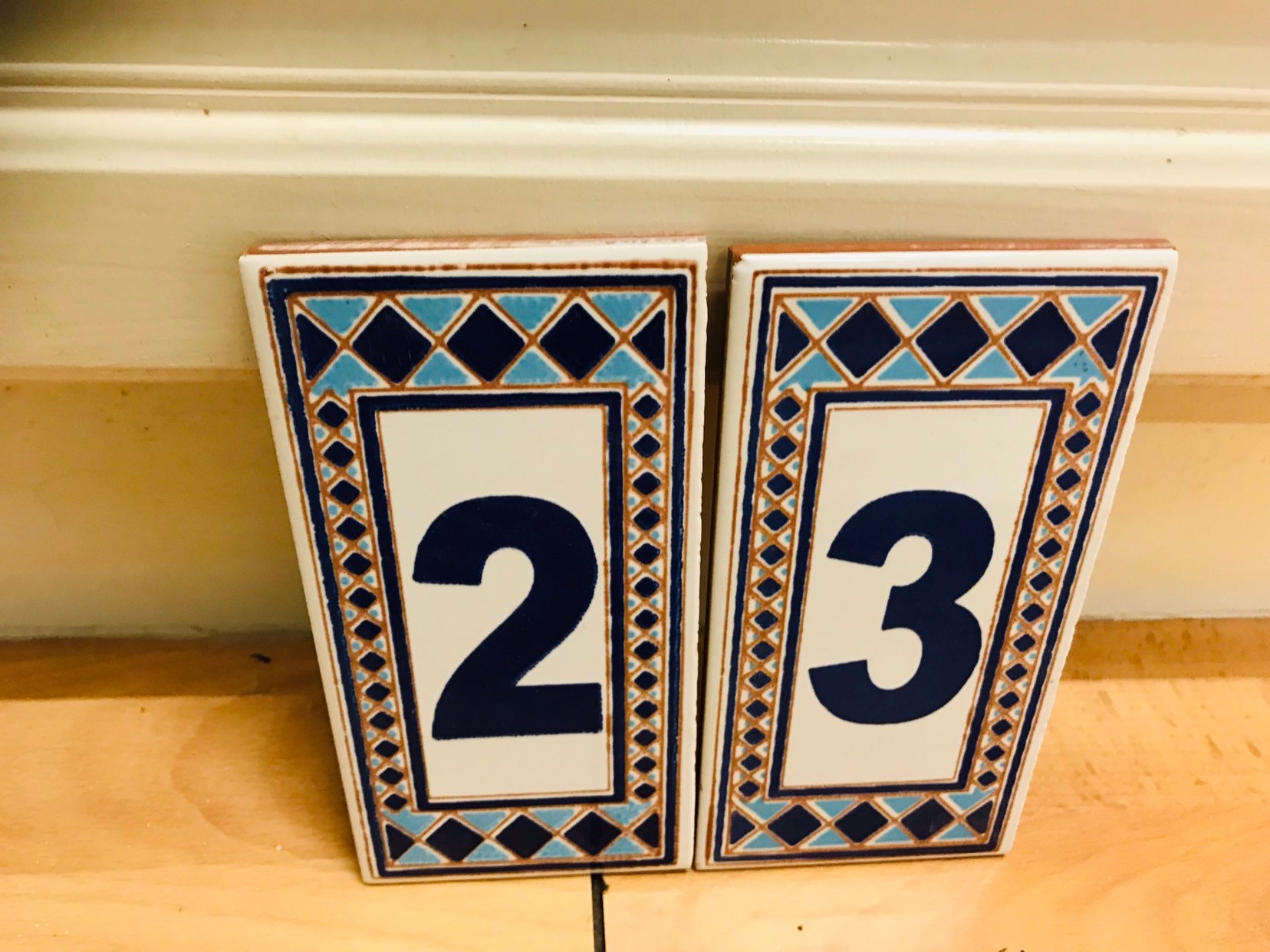 Ceramic Tiles House Numbers Etsy UK