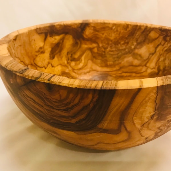 Olive Wood Salad Bowl Etsy