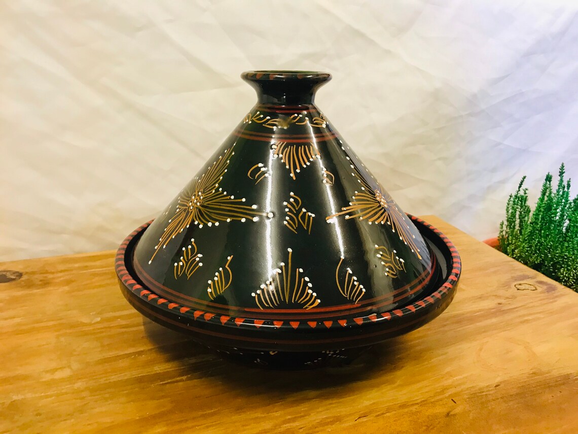 Tunisian large ceramic serving Tagine 28cm Etsy