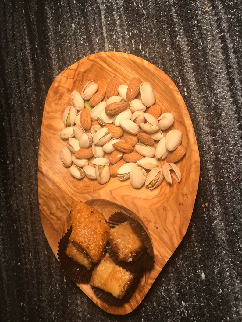 Nibbles Rustic Handmade Olive wood nibbles Dish 24cm length Etsy