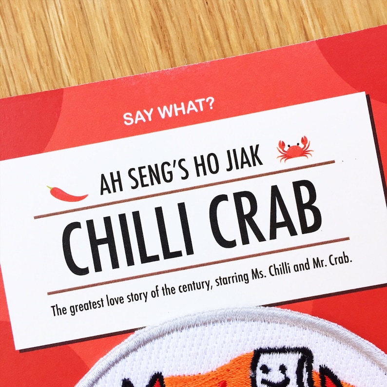 Chilli Crab Iron on patch