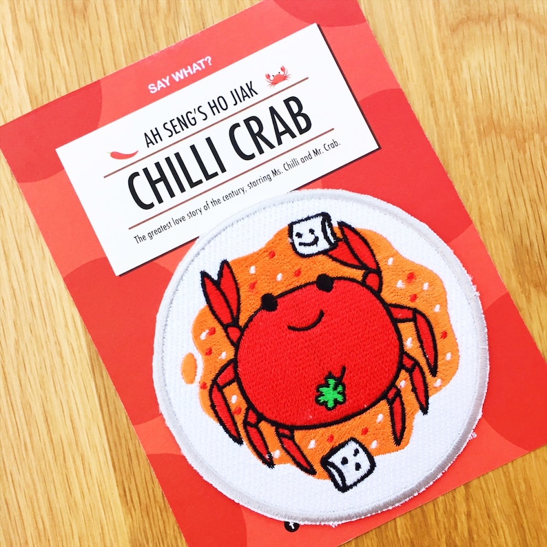 Chilli Crab Iron on patch