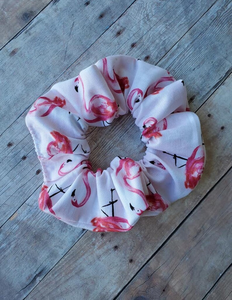 VSCO Girl Hair Scrunchie Girls Scrunchie Pink Flamingo Etsy