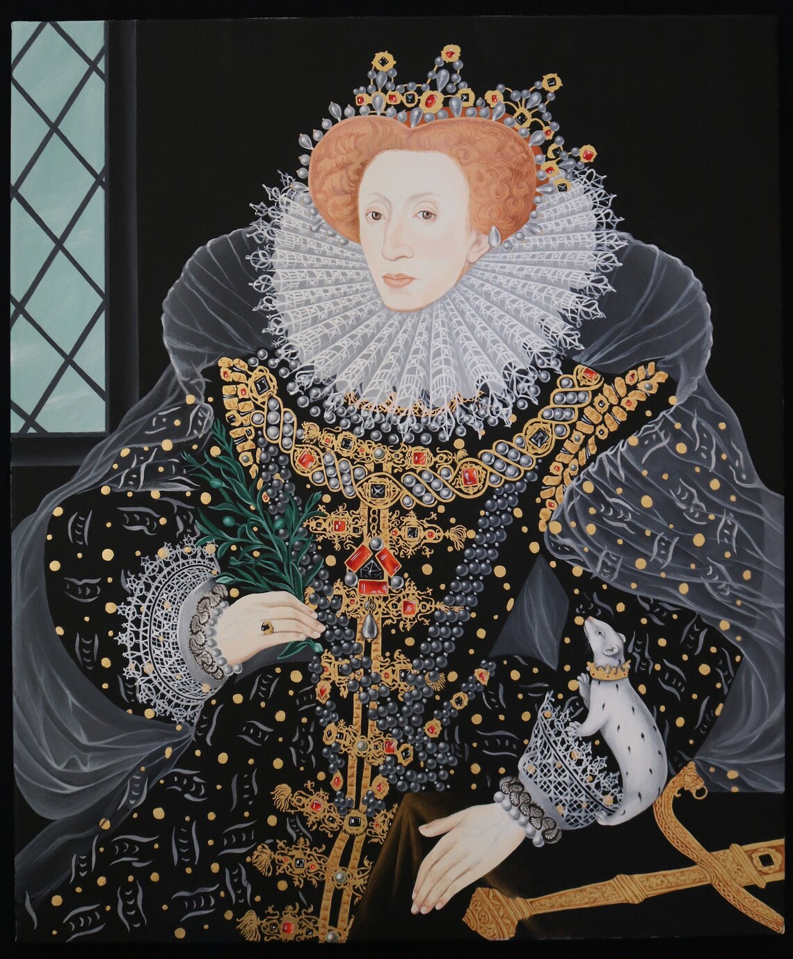 Queen Elizabeth I ermine portrait Etsy
