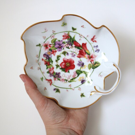 VERSACE Rosenthal Leaf Bowl - Flower Fantasy - Fine Porcelain