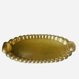 Vintage brass handcrafted empty pocket tray
