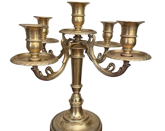 Antique Art Nouveau gilt bronze chandelier