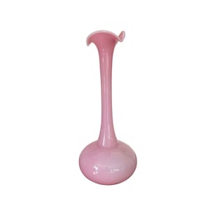 Old large pink opaline soliflore vase 12.80&quot;/32.5cm
