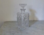 Ancient crystal square whiskey carafe