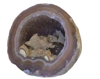 Beige agate geode 4.13" 10.5cm