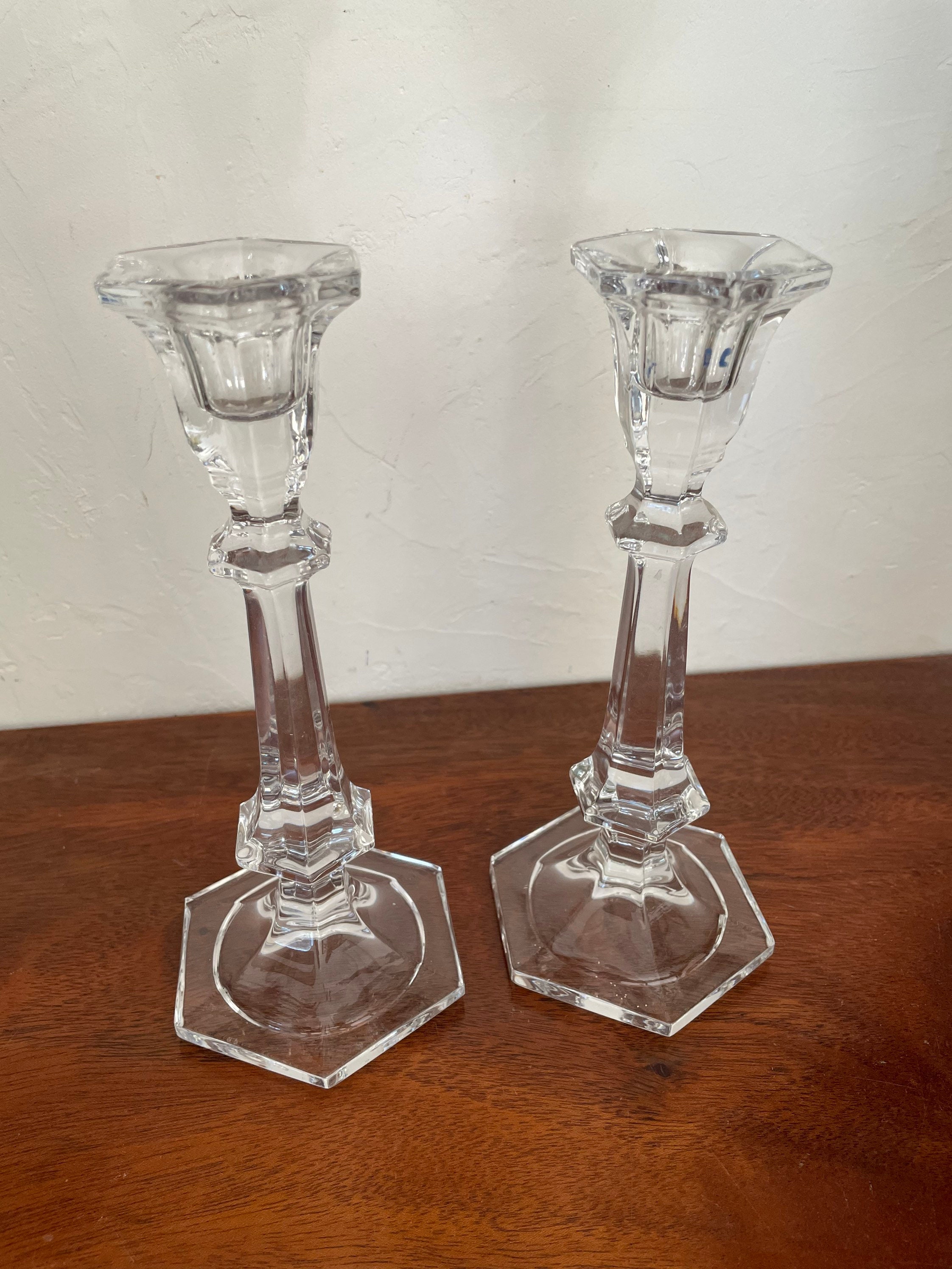 アンティーククリスタルキャンドルホルダー 2個セット（イギリス） ヴィンテージクリスタルキャンドルホルダーセット - Etsy 日本