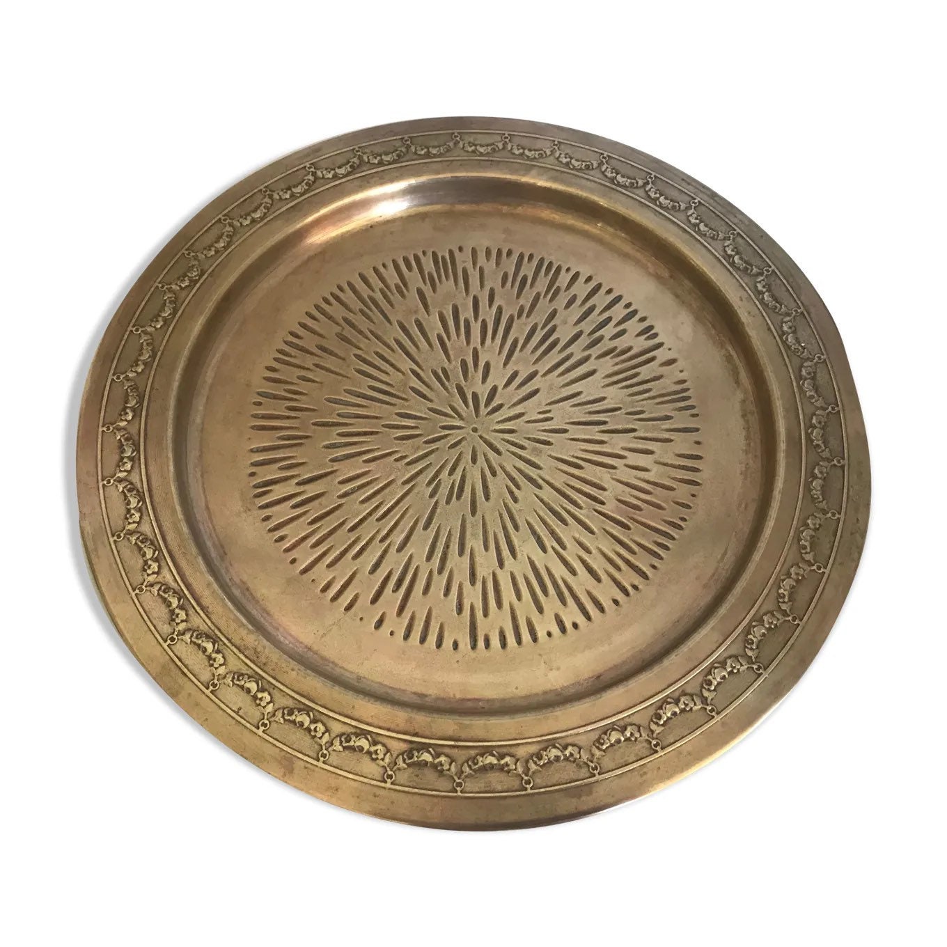 Ancien Vide-Poches Victorien en Laiton