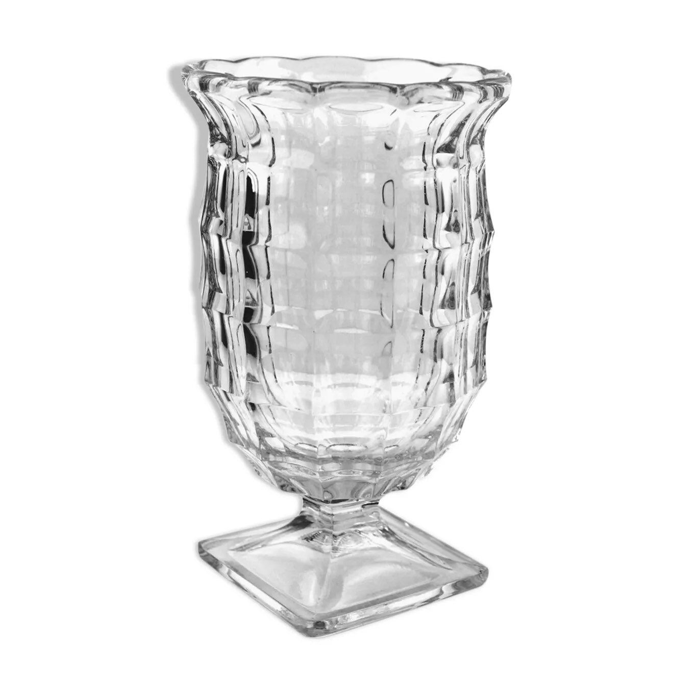 Vase en Cristal Ambré Art Déco