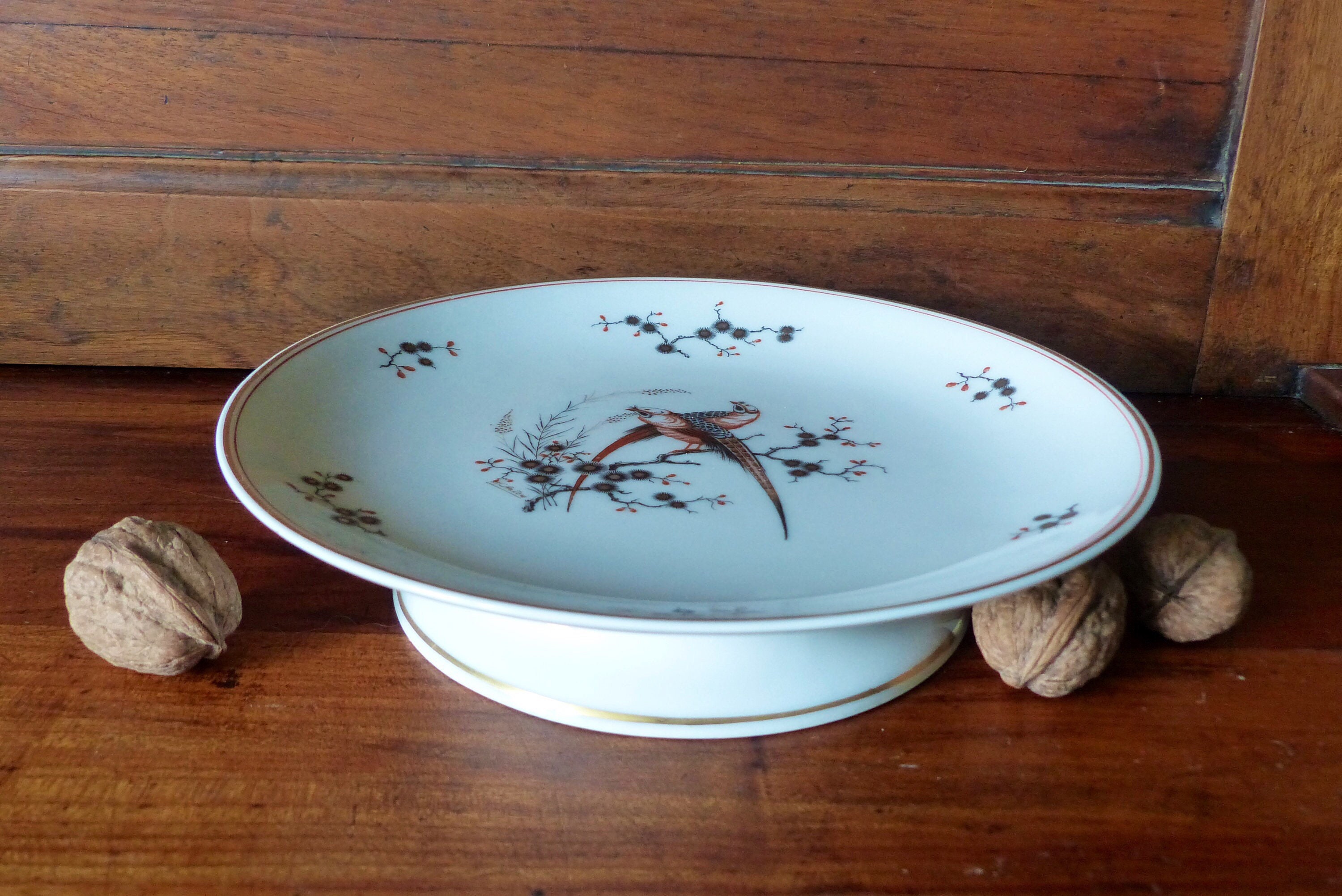 Ancien Présentoir à Gâteau en Porcelaine Royal Limoges