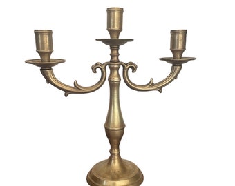 Old brass candlestick